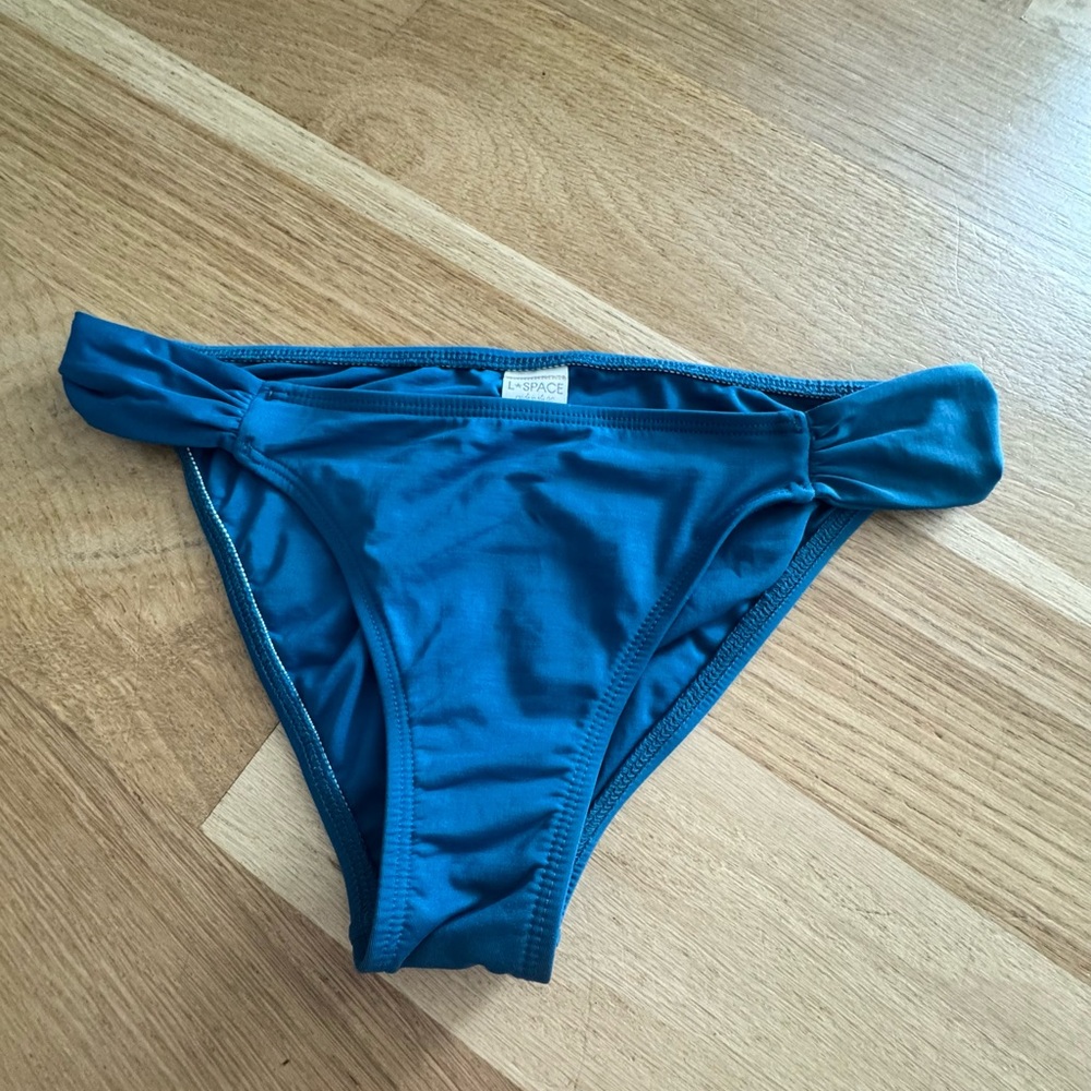 L*Space teal Blue bikini bottoms medium